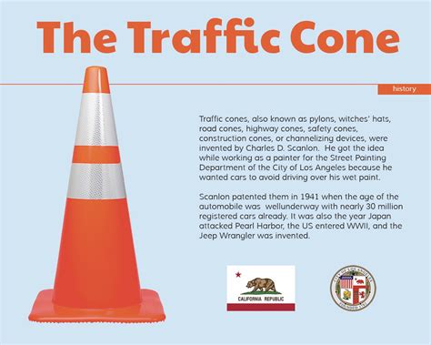 Traffic Cone Infographic Highlighting Its History, Design, and Influence