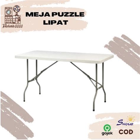 Bisa Cod Puzzle Table Lipat Serbaguna Meja Makan Tanaman Cm Meja