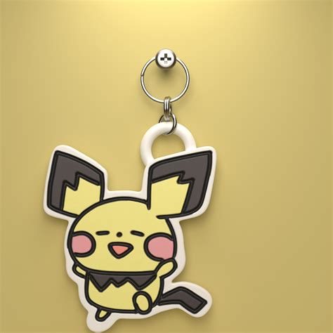 STL file POKEMON CHIBI PICHU KEYCHAIN (EASY PRINT NO SUPPORTS)・3D ...