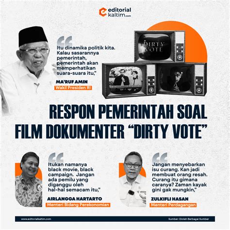 Respons Pemerintah Soal Film Dokumenter Dirty Vote Editorial Kaltim