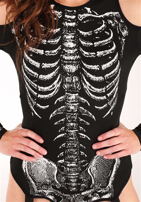 Skeleton Costume Women Bodysuit