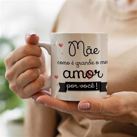 Caneca Mae Como E Grande Meu Amor Por Voce Elo7