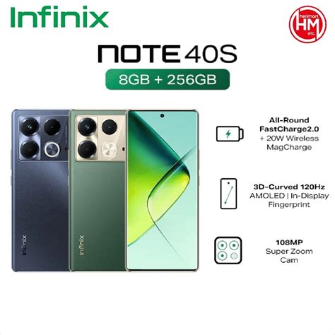 Jual Infinix Note 40S 8 256GB Helio G99 6 78 3D Curved Amoled