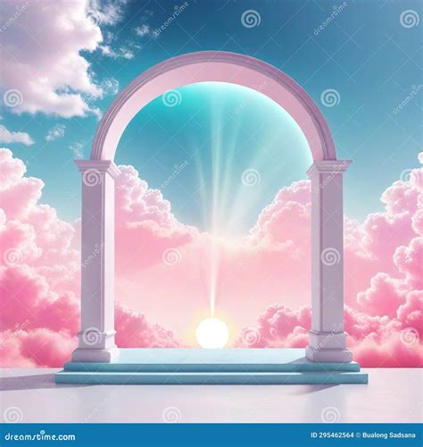 Arch In The Sky Podium For Product Stock Illustration Illustration Of