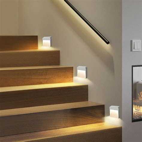 Led Motion Sensor Lights Wireless Night Light Battery Cabinet Stair Lamp Home Us