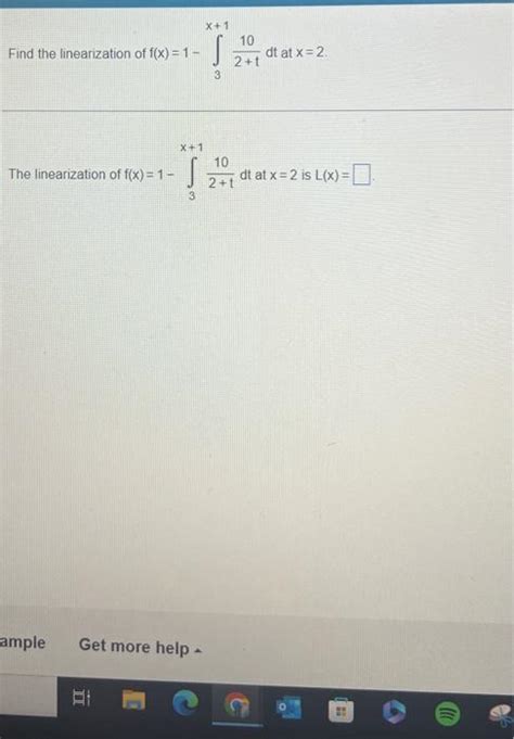 Solved Find The Linearization Of Fx 1 The Linearization