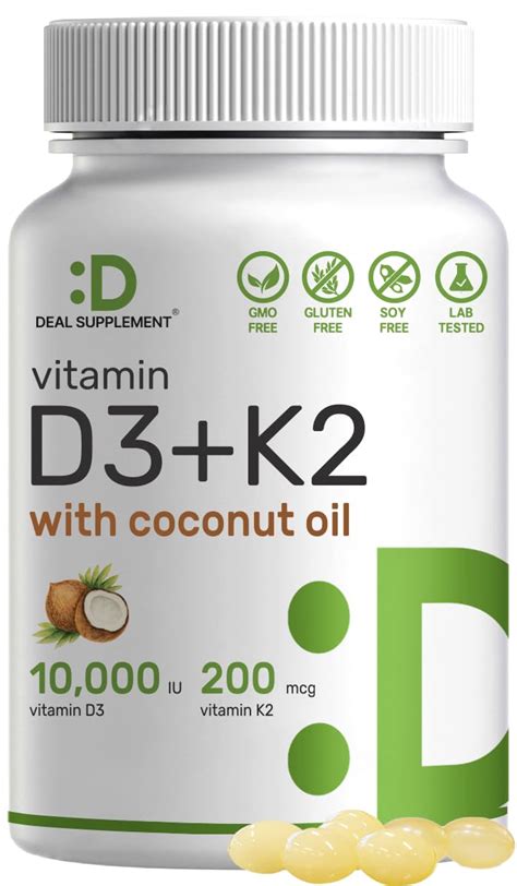 Sunshine Vitamin D Vitamin D3 10000 Iu With K2 Mk7 200mcg Infused