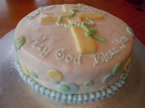 Baptism Cake With Cross - CakeCentral.com