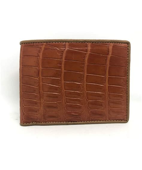 Genuine Crocodile Alligator Skin Leather Man Bifold Wallet Cd D Mkzo