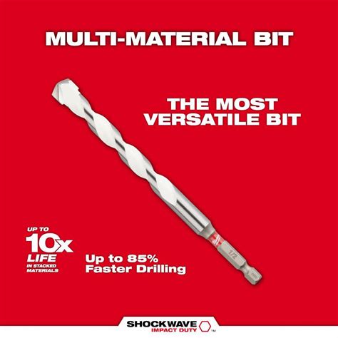 Milwaukee 7pc SHOCKWAVE Impact Duty Carbide Multi Material Drill Bit