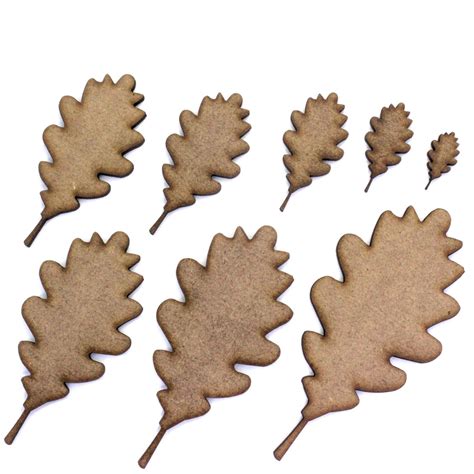 Oak Tree Leaf Craft Shapes, 2mm MDF Wood. Autumn Leaves. Various Sizes ...