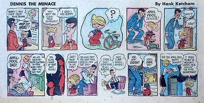 Dennis The Menace By Hank Ketcham Early Color Sunday Comic Page March