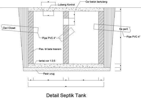 Septic Tank Design With Detailing Cadbull