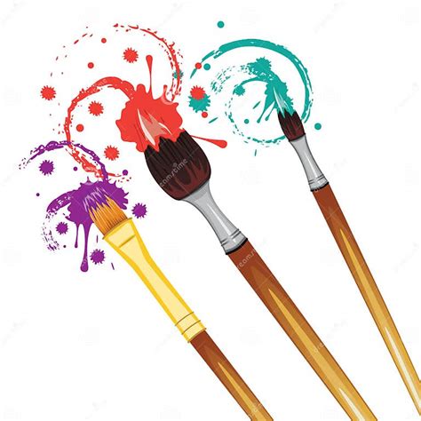 Artist Brushes With Paint Stock Vector Illustration Of Artist 78062339