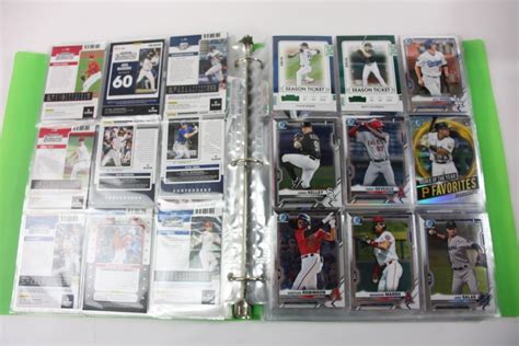 Binder With Assorted Sport Cards 20 Pieces Property Room