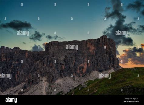 Sunset in the Dolomites, Italy Stock Photo - Alamy