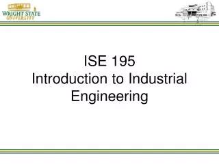 PPT Introduction To Industrial Engineering PowerPoint Presentation