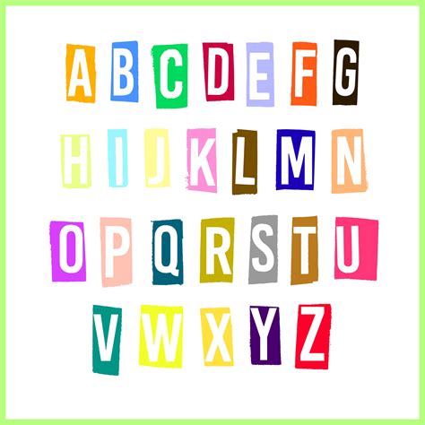 Large Colored Letters - 10 Free PDF Printables | Printablee