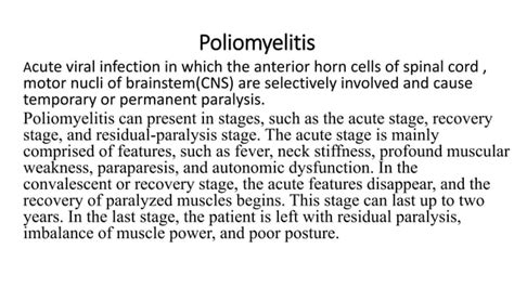 Poliomyelitis Pptx Jal Jal Jaldi Jaleel To Whi Or Join By Ppt