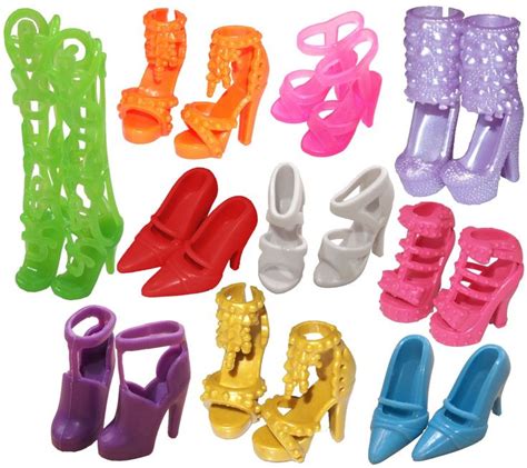 10 Pairs Of Doll Shoes Fit Barbie Dolls Exactly As In