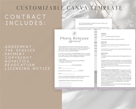 Professional Photography Print Release Agreement Template Photo Print