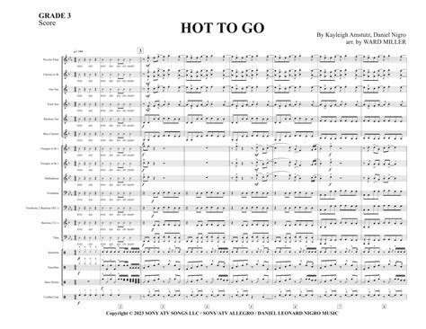 Hot To Go Arr Ward Miller By Chappell Roan Sheet Music For Marching Band At Sheet Music Direct