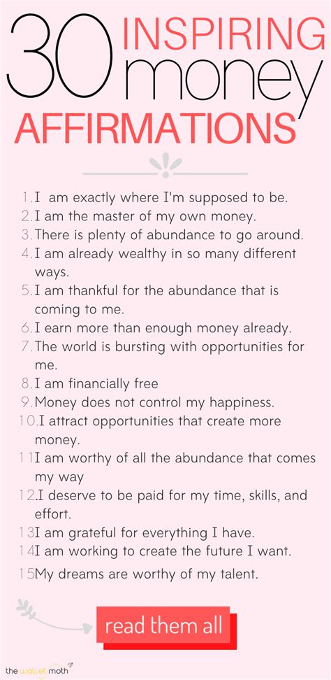 30 Powerful Money Affirmations For Wealth And Abundance