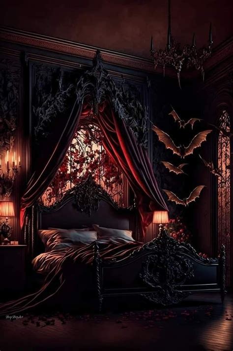 Vampire Bedroom Goth Bedroom Fantasy Bedroom Fantasy Rooms Witchy