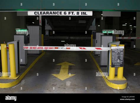 Image of a garage parking lot exit Stock Photo - Alamy