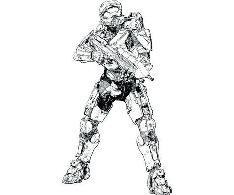 Halo 4 Master Chief Coloring Pages At Free Printable