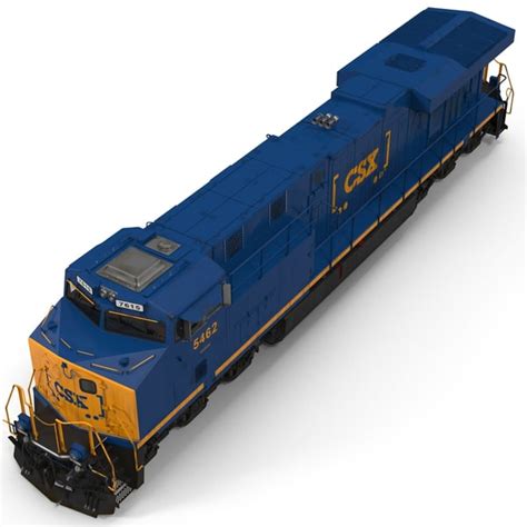 train es40dc csx blue 3d model