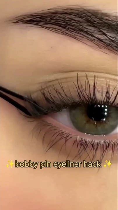 Omg😱bobby Pin Eyeliner Hack😍 Shorts Shortsfeed Youtubeshorts Viral Trending Youtube