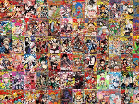 Anime Manga Magazine Covers Anime Collage Kit Manga Etsy Denmark