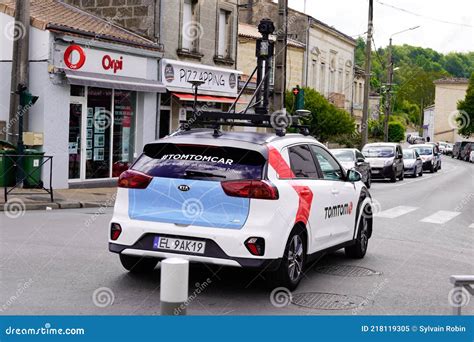 Tomtom Sign Brand And Logo Text On Car Kia Gps Street View Camera On