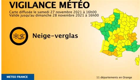 Alerte M T O D Partements En Vigilance Orange Pour Neige Et