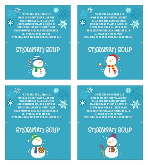 snowman soup printable 3