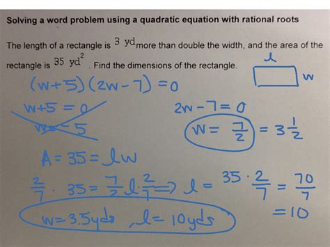 MAT 0028 ALEKS Module 6 Solving A Word Problem Using A Quadratic