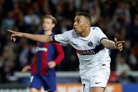 Football Soccer Mbappe Scores Twice As PSG Beat 10 Man Barca To Reach