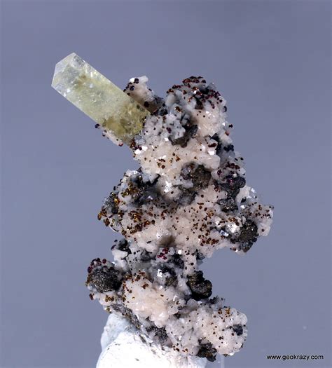 Calcite On Dolomite With Chalcopyrite Geokrazy Minerals