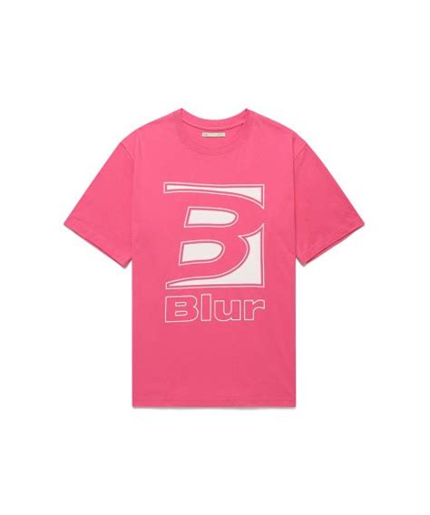 Musinsa Blur Front B Box Logo T Shirt Pink