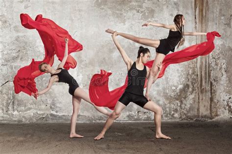 The Group Of Modern Ballet Dancers Stock Photo Image Of Energy