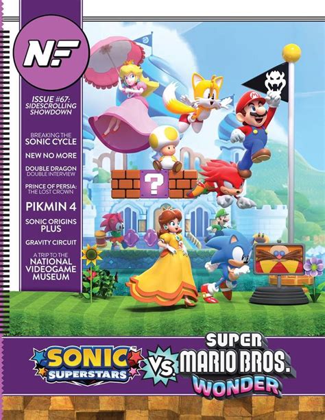 Sonic Superstars X Super Mario Bros Wonder COVER NintendoForce Sonic