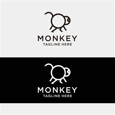 Monkey logo design icon template 12649711 Vector Art at Vecteezy