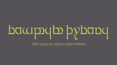 Tengwar Quenya Font Family : Download Free for Desktop & Webfont