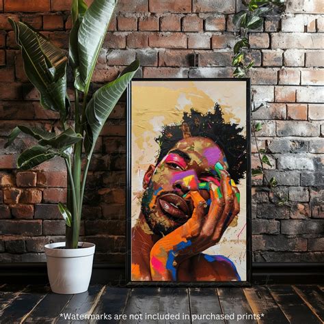 OVER IT Gay Black Man Art Digital Black Men Wall Art Gay Male Home