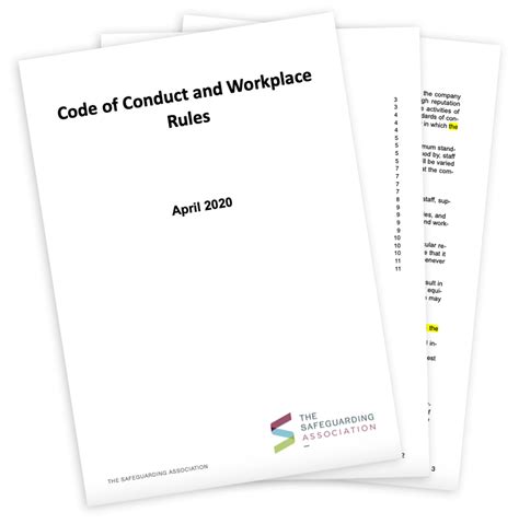 Code Of Conduct And Workplace Rules Safeguarding Association Members Hub