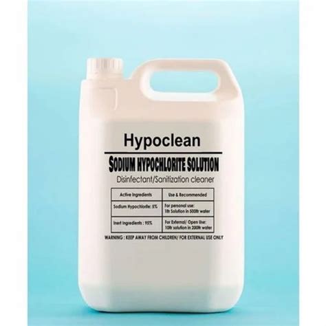 5 L CAN Sodium Hypochlorite For Water Disinfectant 10 At Rs 400