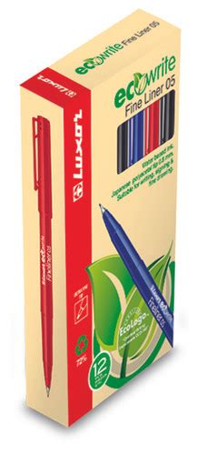 Luxor Eco Fineliner 05 Assorted Pack 12 Premier Stationery