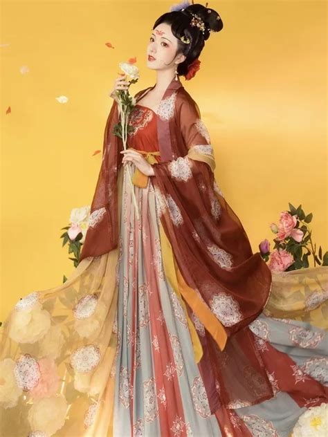 Chinese Ancient Hanfu Tang Dynasty Dress Women Fashion Hanfu