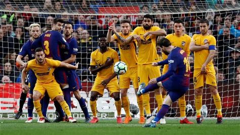 El Golazo De Tiro Libre De Messi Ante El Atlético De Madrid